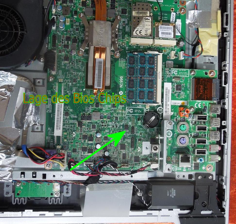 Lage des Bios-Chip